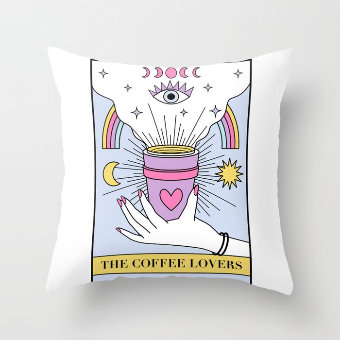 The Coffee Lovers Tarot Throw Pillow Gallery Image 6