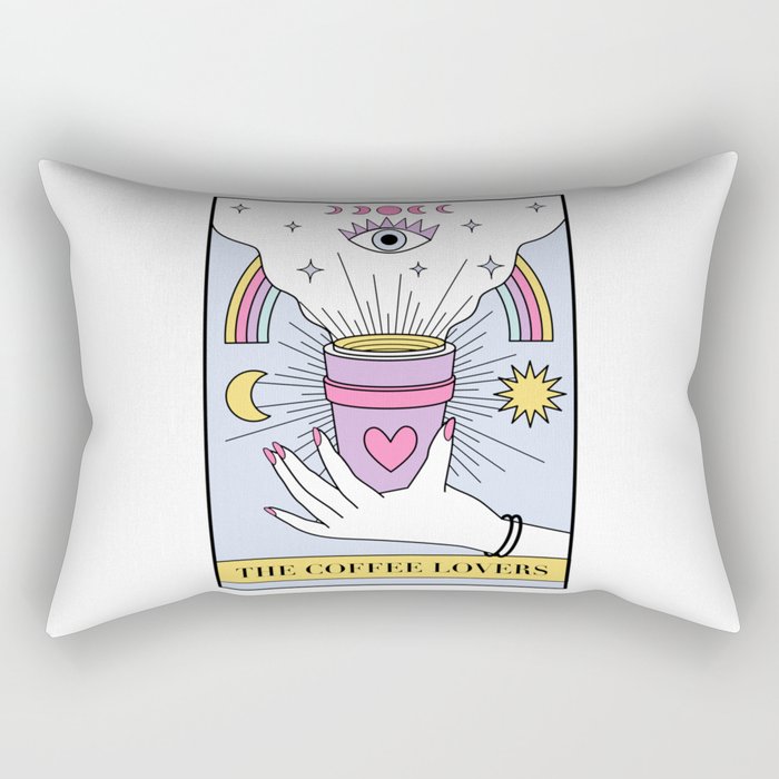 The Coffee Lovers Tarot Rectangular Pillow Gallery Image 1