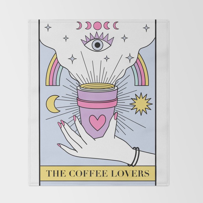 The Coffee Lovers Tarot Throw Blanket Gallery Image 2