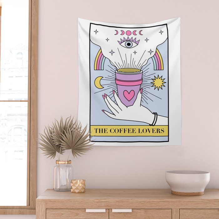 The Coffee Lovers Tarot Wall Tapestry Gallery Image 2