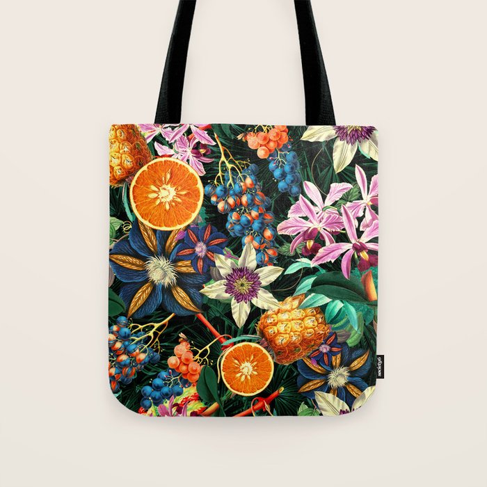 Tropical Orange Garden Tote Bag Gallery Image 1