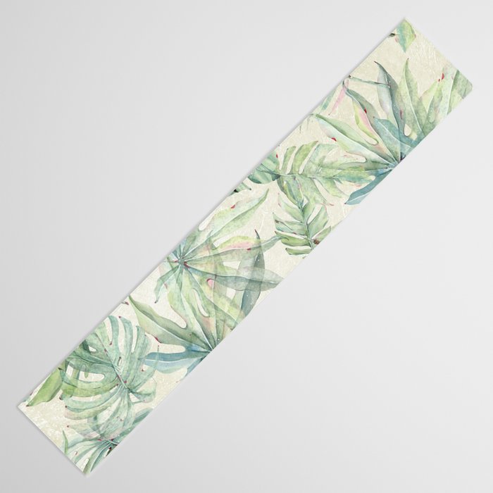 Green Tropical Leaves Table Runner Gallery Image 3