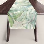 Green Tropical Leaves Table Runner Gallery Image 1