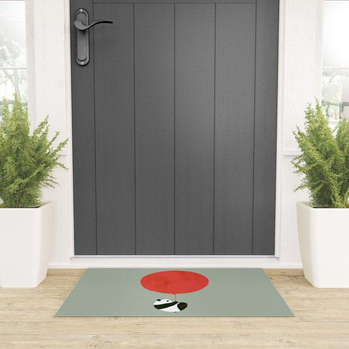 Traveling panda Welcome Mat Gallery Image 3