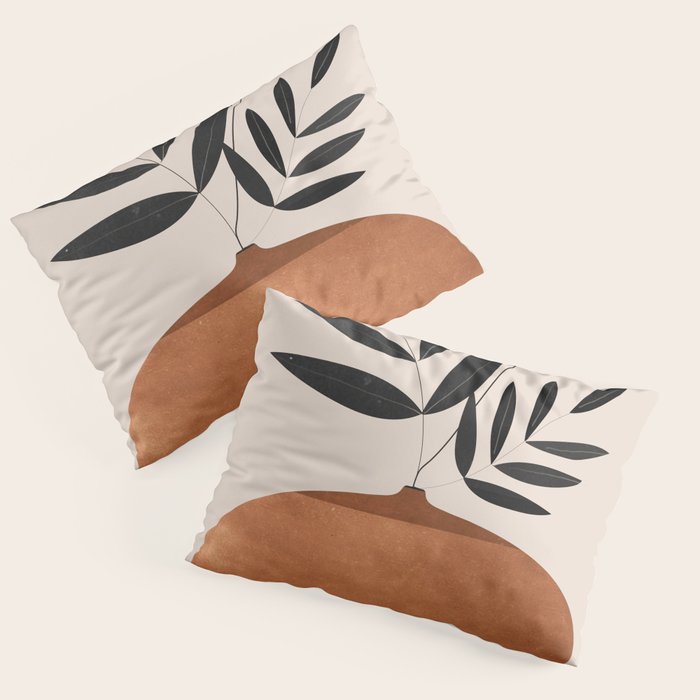 Minimal Abstract Art Vase Plant 6 Pillow Sham Gallery Image 1