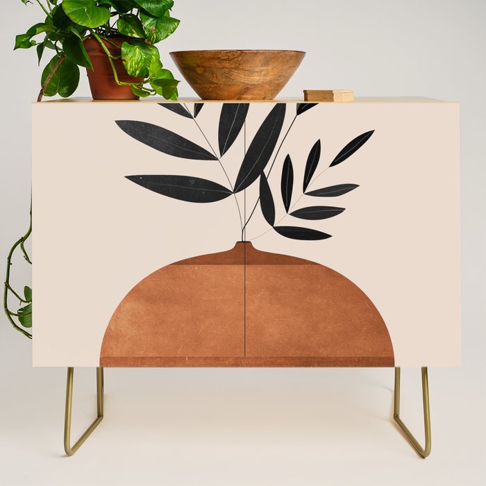 Minimal Abstract Art Vase Plant 6 Credenza Gallery Image 1