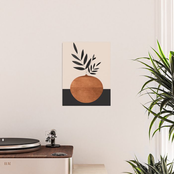 Minimal Abstract Art Vase Plant 6 Poster Gallery Image 2