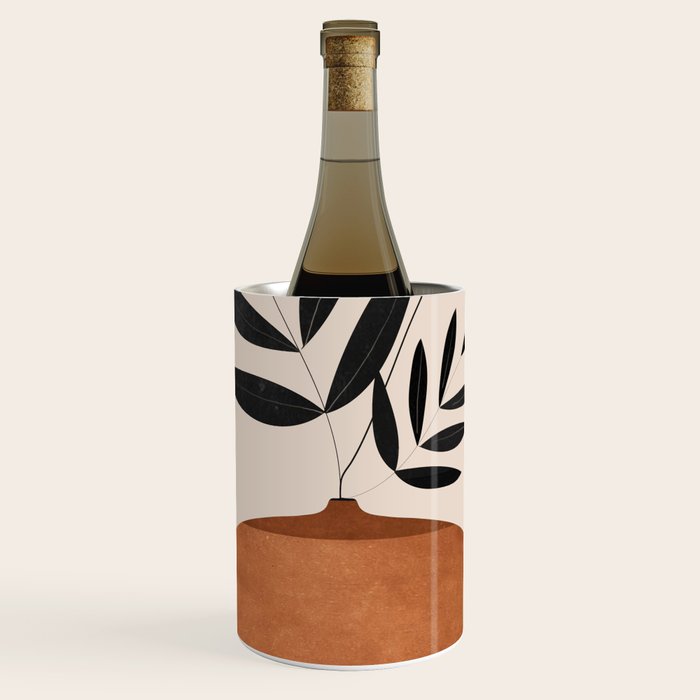 Minimal Abstract Art Vase Plant 6 Wine Chiller Gallery Image 1