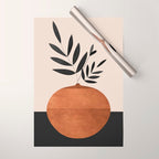 Minimal Abstract Art Vase Plant 6 Wrapping Paper Gallery Image 1