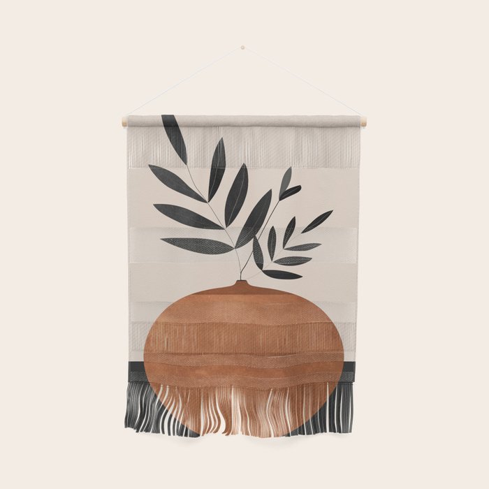 Minimal Abstract Art Vase Plant 6 Wall Hanging Gallery Image 1