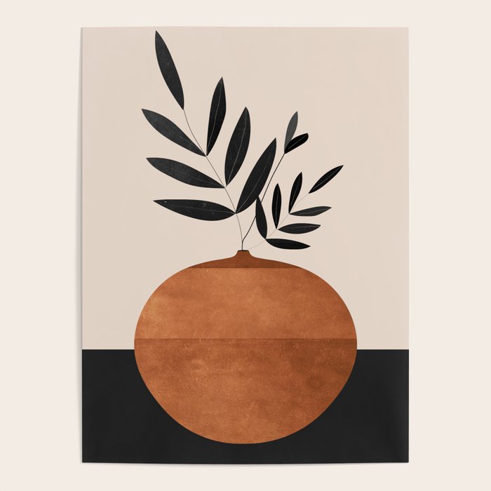 Minimal Abstract Art Vase Plant 6 Poster Gallery Image 4