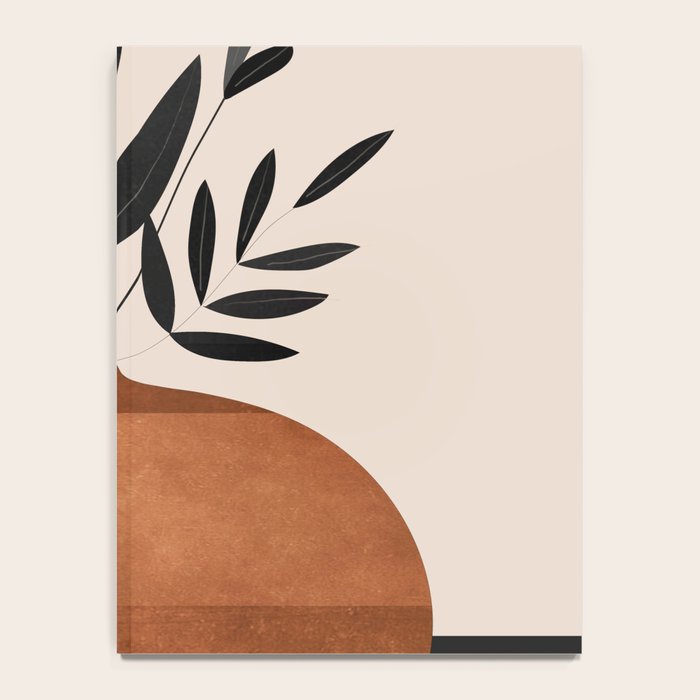 Minimal Abstract Art Vase Plant 6 Notebook Gallery Image 4