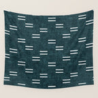 double dash on dark teal Wall Tapestry Gallery Image 4