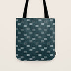 double dash on dark teal Tote Bag Gallery Image 1