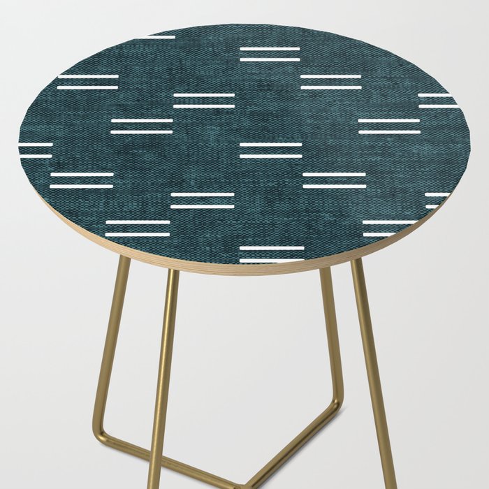double dash on dark teal Side Table Gallery Image 2