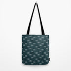 double dash on dark teal Tote Bag Gallery Image 2