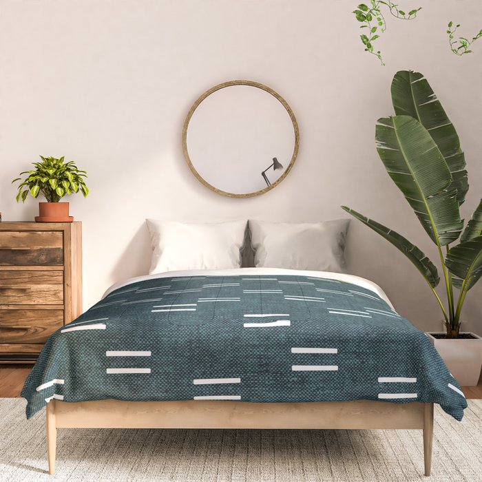 double dash on dark teal Comforter Gallery Image 3