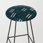 double dash on dark teal Stool Gallery Image 2