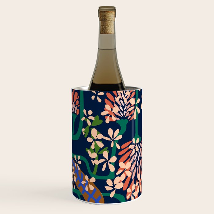 Strainge Clover blossoms in a vase dark blue Wine Chiller Gallery Image 3