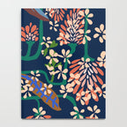 Strainge Clover blossoms in a vase dark blue Notebook Gallery Image 4
