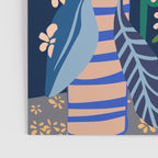 Strainge Clover blossoms in a vase dark blue Poster Gallery Image 3