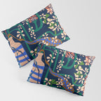 Strainge Clover blossoms in a vase dark blue Pillow Sham Gallery Image 3