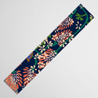 Strainge Clover blossoms in a vase dark blue Table Runner Gallery Image 3