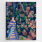 Strainge Clover blossoms in a vase dark blue Jigsaw Puzzle Gallery Image 1