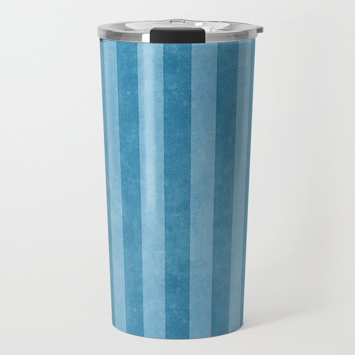 STRIPES - 004 - blue Travel Mug Gallery Image 1