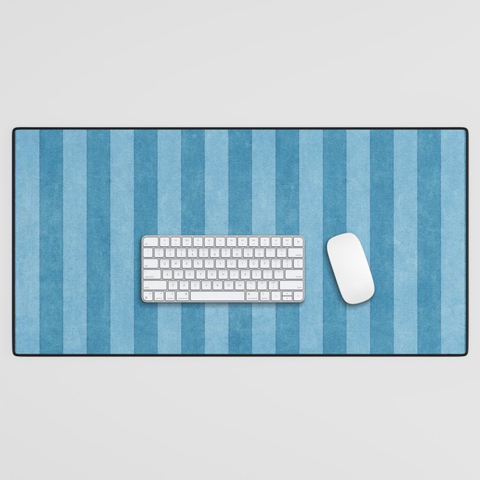 STRIPES - 004 - blue Desk Mat Gallery Image 1