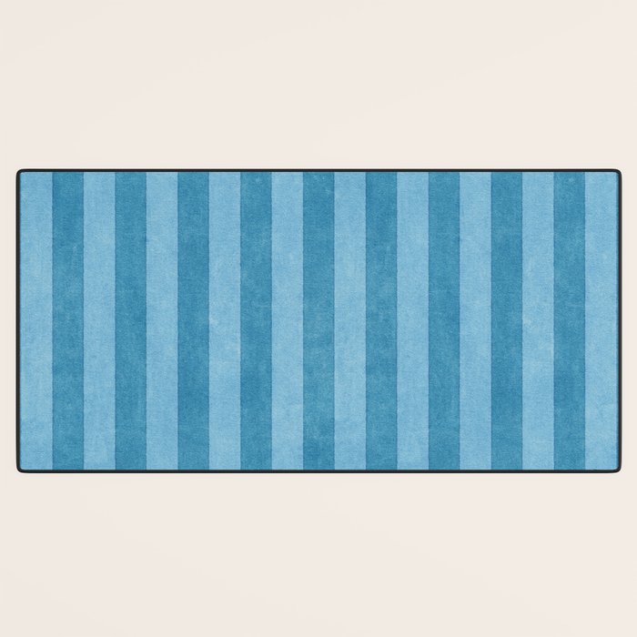 STRIPES - 004 - blue Desk Mat Gallery Image 3
