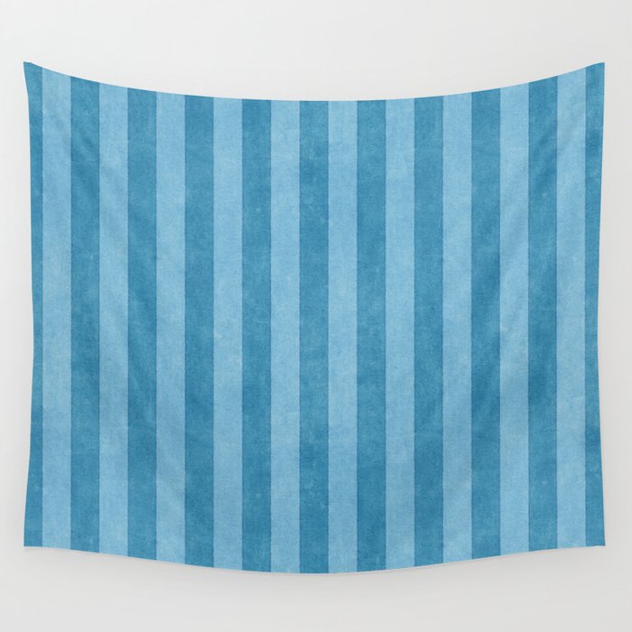 STRIPES - 004 - blue Wall Tapestry Gallery Image 4