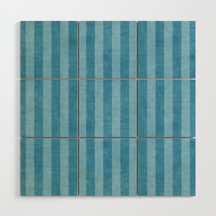 STRIPES - 004 - blue Wood Wall Art Gallery Image 1