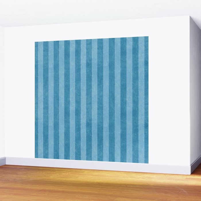 STRIPES - 004 - blue Wall Mural Gallery Image 2