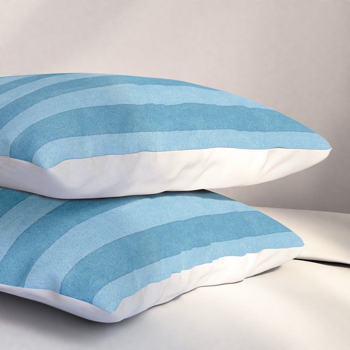 STRIPES - 004 - blue Pillow Sham Gallery Image 3