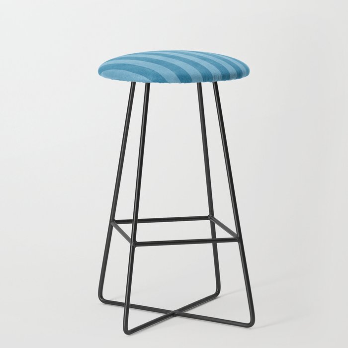 STRIPES - 004 - blue Stool Gallery Image 1