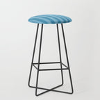 STRIPES - 004 - blue Stool Gallery Image 1