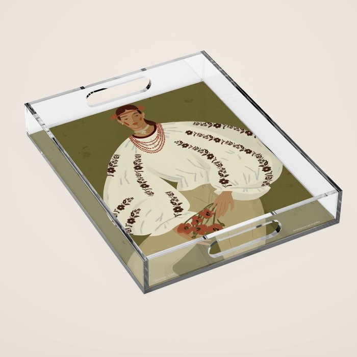ethnic girl Acrylic Tray Gallery Image 1