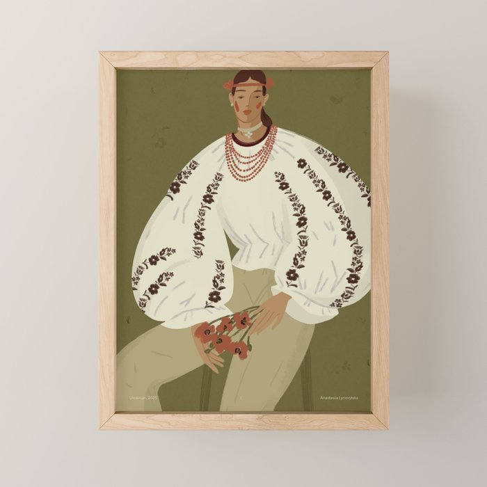 ethnic girl Mini Art Print Gallery Image 1