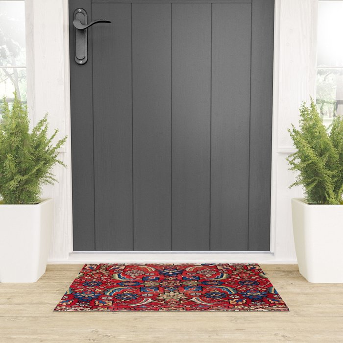 Qashqaâi Vagireh Fars Southwest Persian Sampler Print Welcome Mat Gallery Image 3