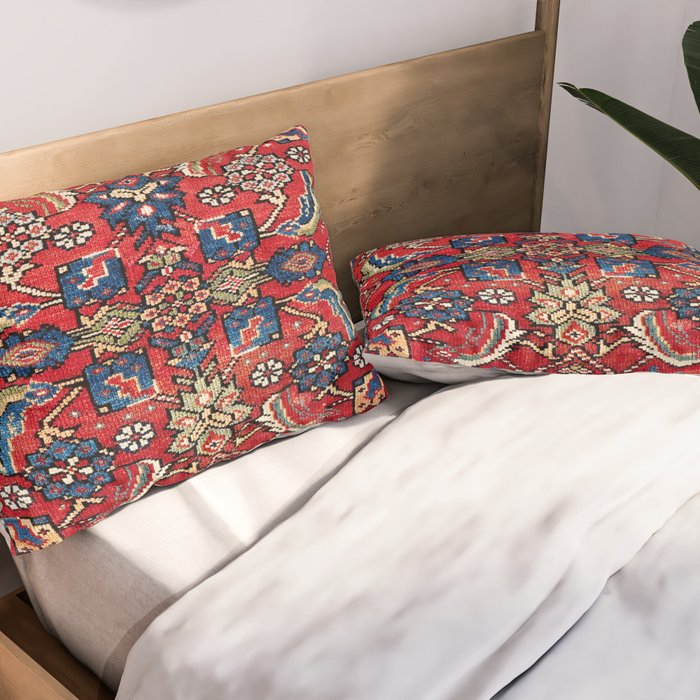 Qashqaâi Vagireh Fars Southwest Persian Sampler Print Pillow Sham Gallery Image 2