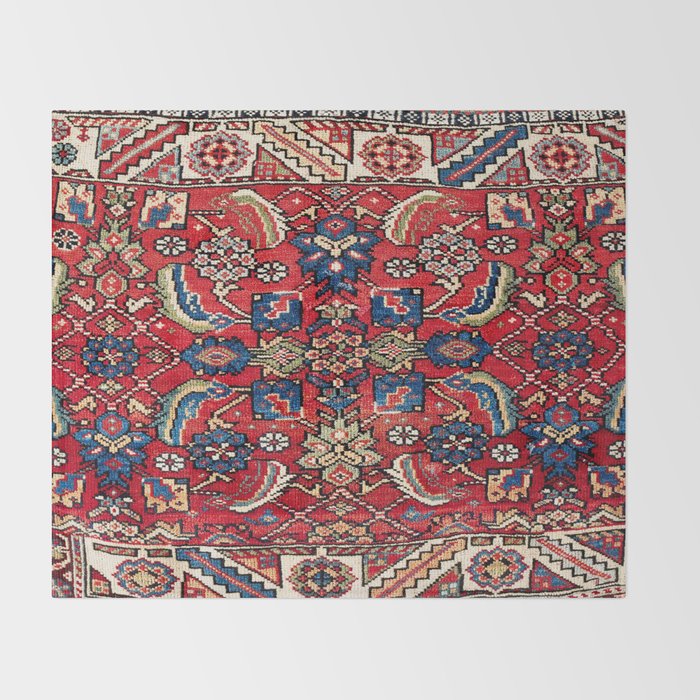 Qashqaâi Vagireh Fars Southwest Persian Sampler Print Throw Blanket Gallery Image 2