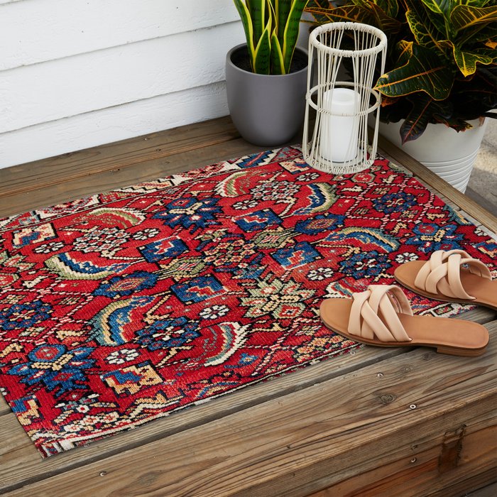 Qashqaâi Vagireh Fars Southwest Persian Sampler Print Outdoor Rug Gallery Image 2
