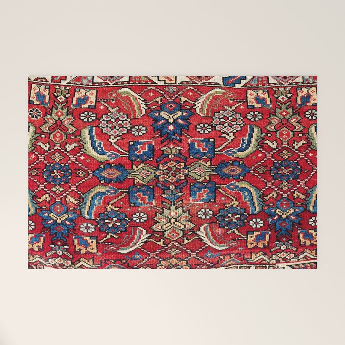 Qashqaâi Vagireh Fars Southwest Persian Sampler Print Welcome Mat Gallery Image 1