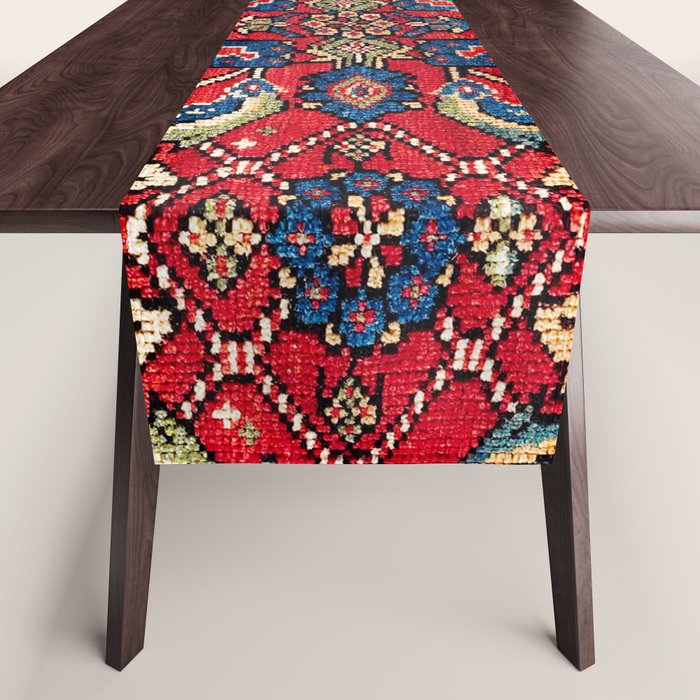 Qashqaâi Vagireh Fars Southwest Persian Sampler Print Table Runner Gallery Image 1