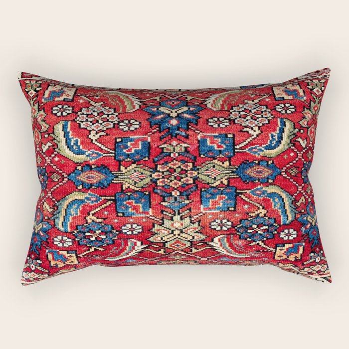 Qashqaâi Vagireh Fars Southwest Persian Sampler Print Rectangular Pillow Gallery Image 1