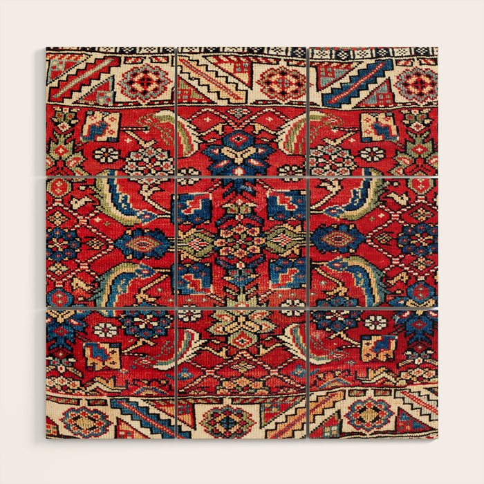 Qashqaâi Vagireh Fars Southwest Persian Sampler Print Wood Wall Art Gallery Image 1