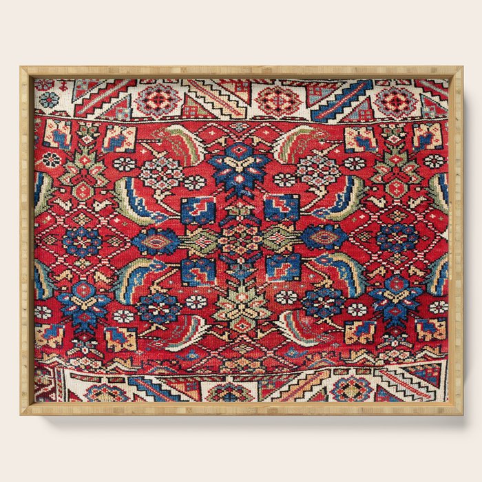 Qashqaâi Vagireh Fars Southwest Persian Sampler Print Serving Tray Gallery Image 1