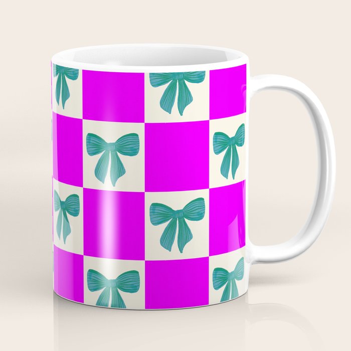 Elegant Vibrant Checkerboard Pattern - Perfect for Winter and Holiday Themes Coffee Mug Gallery Image 1