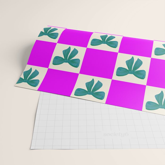 Elegant Vibrant Checkerboard Pattern - Perfect for Winter and Holiday Themes Wrapping Paper Gallery Image 2